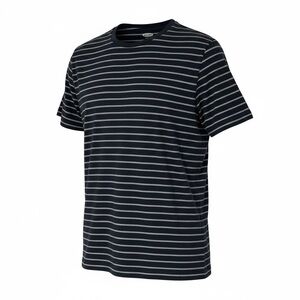 Short Sleeve Tee in Navy and Gray Stripes